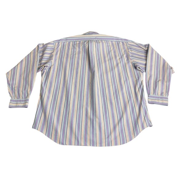 Vintage Ralph Lauren Shirt Mens XL Striped Long Sleeve Button Down Preppy Pony - Picture 2 of 16
